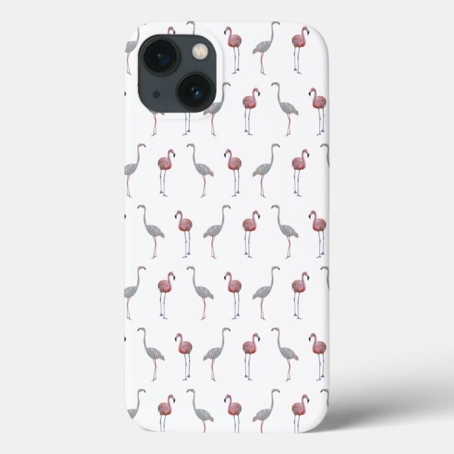 Flamingo Frenzy iPad Case (White) (Back)