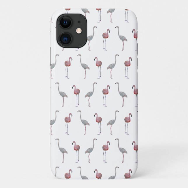 Flamingo Frenzy iPhone 11 Case (Choose Colour) (Back)