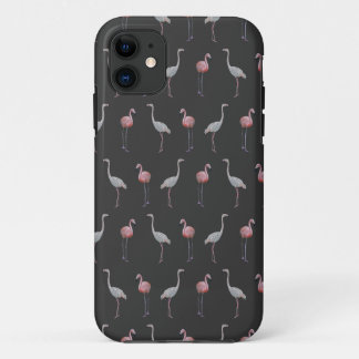 Flamingo Frenzy iPhone 5 Case (Dark Grey)