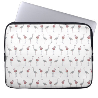 Flamingo Frenzy Laptop Sleeve (White)