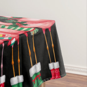 Flamingo From Florida for Christmas Tablecloth