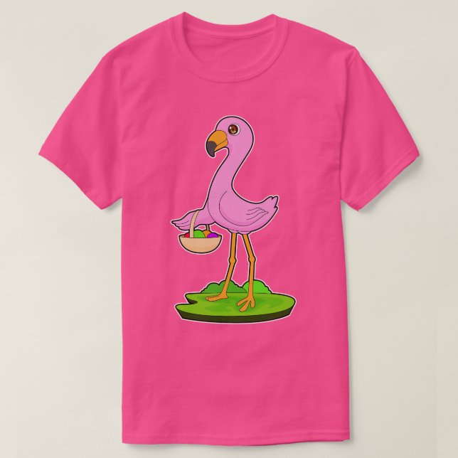 Flamingo Fruit Basket T-Shirt (Design Front)