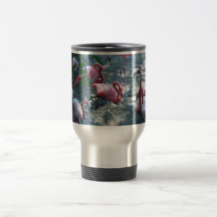 flamingo fun travel mug