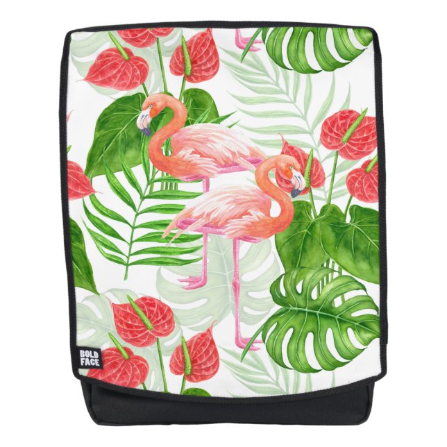 Flamingo garden backpack (Front)
