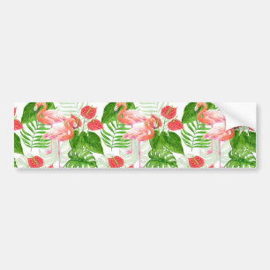 Flamingo garden bumper sticker
