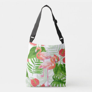 Flamingo garden crossbody bag