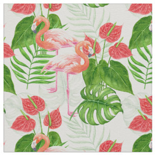 Flamingo garden fabric