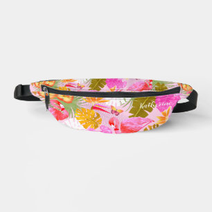 Flamingo Garden Pink Bum Bags