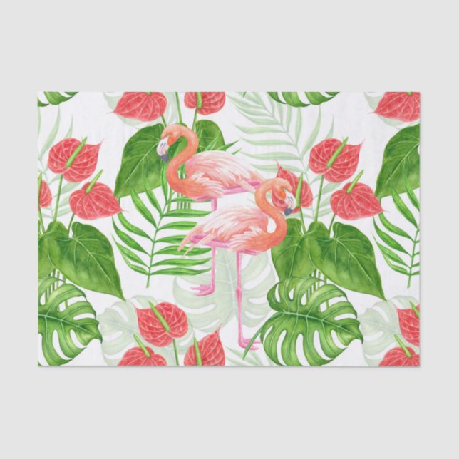 Flamingo garden tissue paper (Front)