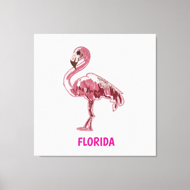 Flamingo gemalter pinker Flamingo  Canvas Print (Front)