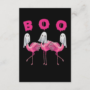 Flamingo   Ghost Flamingo Boo Halloween Costume Enclosure Card