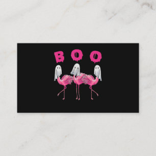 Flamingo Ghost Flamingo Boo Halloween Costume Enclosure Card
