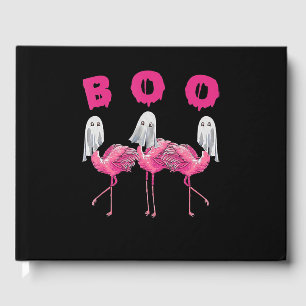 Flamingo Ghost Flamingo Boo Halloween Costume Guest Book