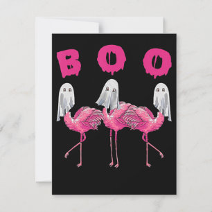 Flamingo Ghost Flamingo Boo Halloween Costume Invitation