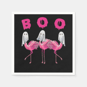 Flamingo   Ghost Flamingo Boo Halloween Costume Napkin