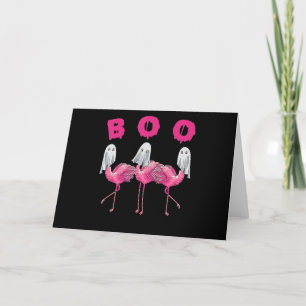 Flamingo   Ghost Flamingo Boo Halloween Costume Thank You Card