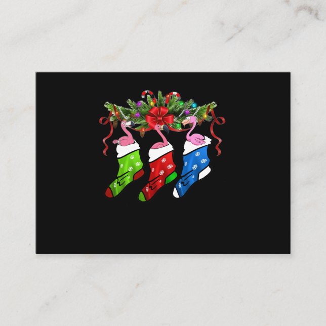 Flamingo Gift | Merry Christmas  Flamingo Enclosure Card (Front)