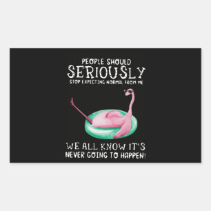 Flamingo Gift People Should Seriously Flamingo Rectangular Sticker