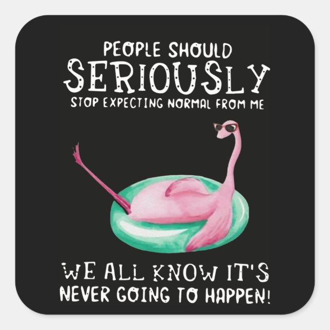 Flamingo Gift | People Should Seriously Flamingo Square Sticker (Front)
