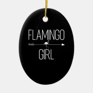 Flamingo Girl Gift For Women Bird Animal Wading Ceramic Tree Decoration