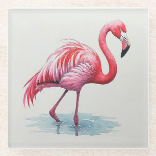 Flamingo Glass Coaster