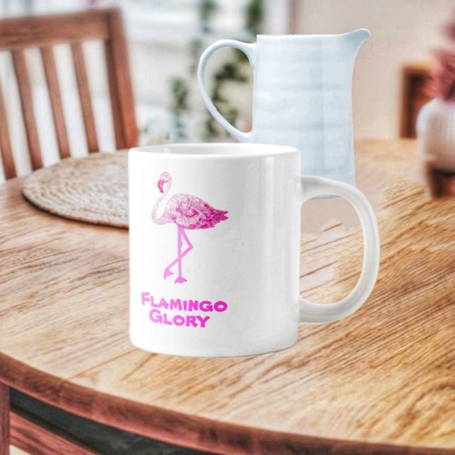 Flamingo Glory  Large Coffee Mug (Enjoy sipping your favorite beverage, from your Flamingo Glory Giant Coffee Mug!)