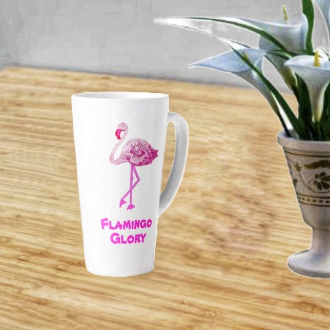 Flamingo Glory Latte Mug (This Flamingo Glory Latte Mug, is fun to sip your latte from!)