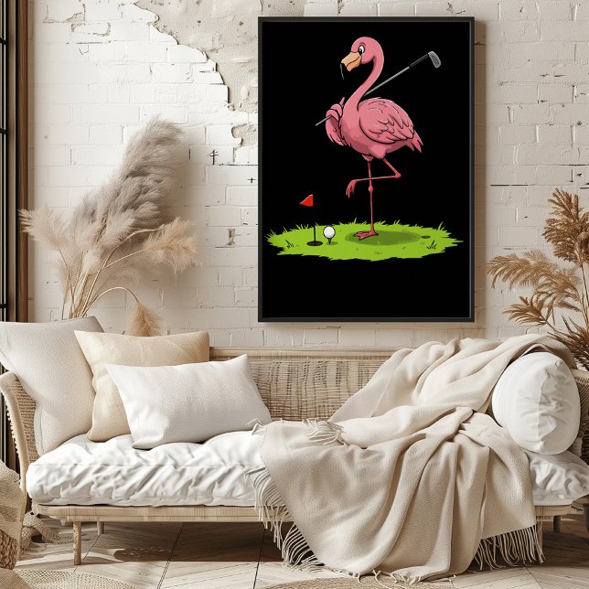 Flamingo Golfer on the Green Poster (Creator Uploaded)