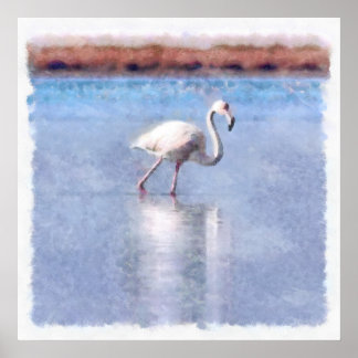 Flamingo Grace And Beauty Watercolor Poster