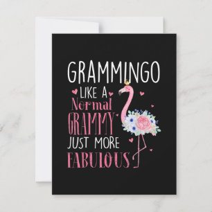 Flamingo Grammingo Like A Normal Grammy Gift Funny Invitation