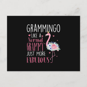Flamingo Grammingo Like A Normal Grammy Gift Funny Postcard