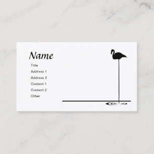 Flamingo graphic business card