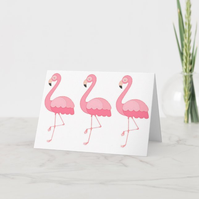 Flamingo Greeting Card (Front)