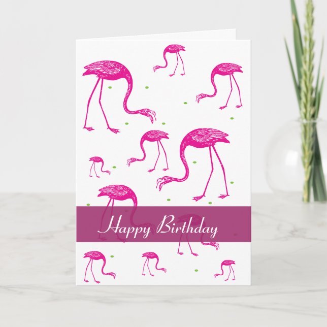 Flamingo Greeting Card (Front)
