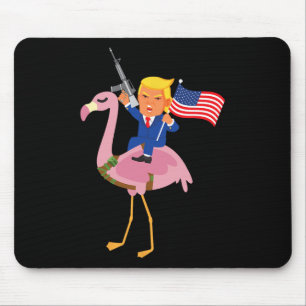 Flamingo Gun Merica 2020 Election Maga Republican Mouse Mat