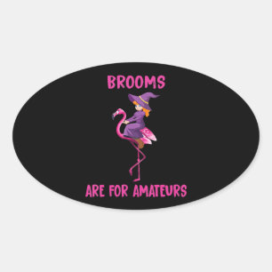 Flamingo   Halloween costume Flamingoween Oval Sticker