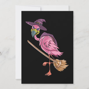 Flamingo   Halloween Flamingo Witch Scary Party Save The Date