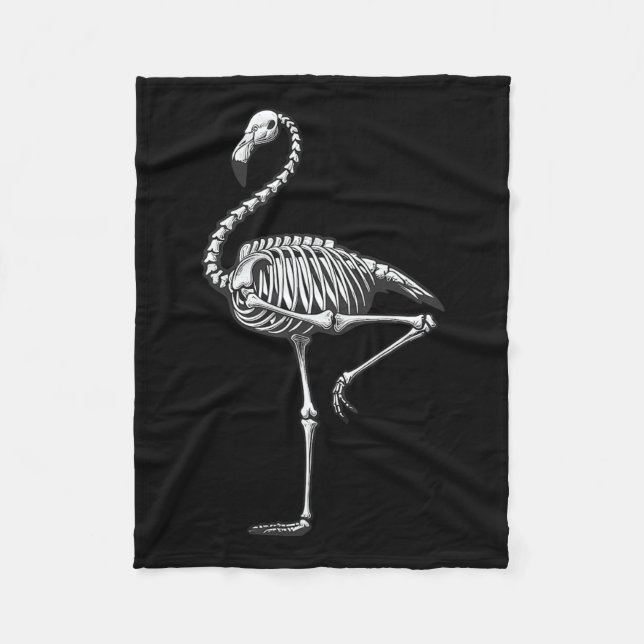 Flamingo Halloween  Fleece Blanket (Front)