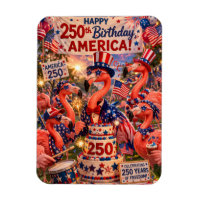 Flamingo Happy 250th Birthday America July 4th