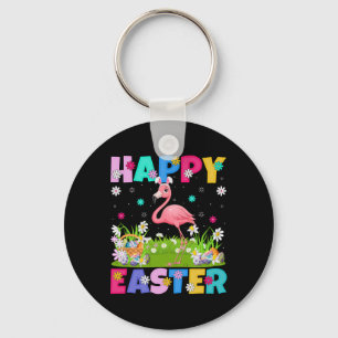 Flamingo Happy Easter Egg Hunt Bunny Ear Flamingo Key Ring