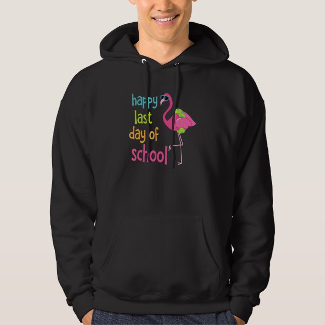 Flamingo Happy Last Day Of School 2022  For Boys G Hoodie (Front)