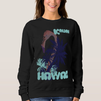 Flamingo Hawaii Kauai Palm trees Vacation Ocean Sweatshirt