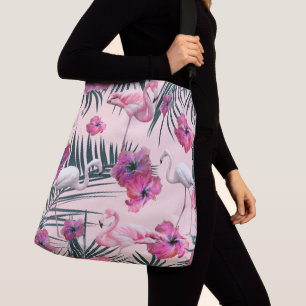 Flamingo Hibiscus Jungle Siesta #2 #tropical Crossbody Bag