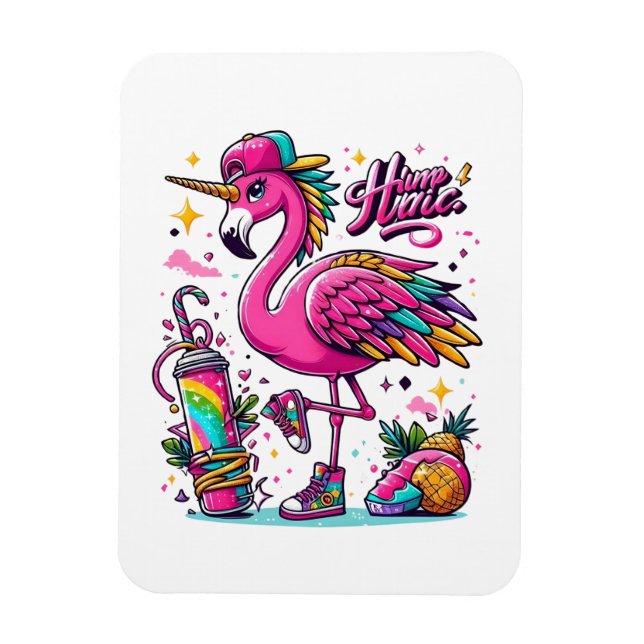 Flamingo hiphop magnet (Vertical)