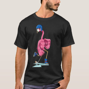Flamingo Hockey Flamingo Playing Hockey Flamingo T-Shirt
