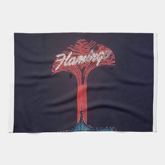 Flamingo Hotel Las Vegas Tea Towel (Horizontal)