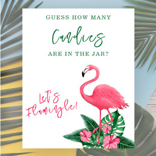 Flamingo - How many candies are in the jar Poster