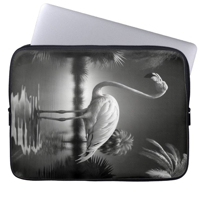 Flamingo in a Pool Laptop Sleeve (Front)