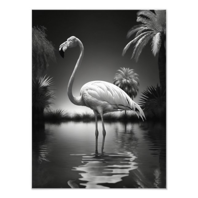 Flamingo in a Pool Photo Print (Front)