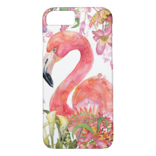 Flamingo in Flower Jungle - Summer Pattern iPhone 8/7 Case